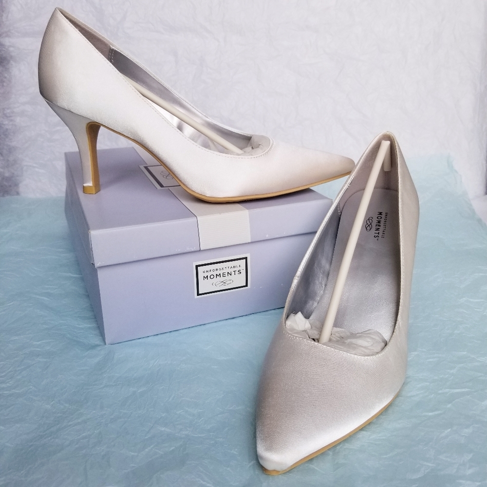 White Satin Shoes